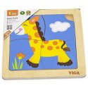 VIGA Poręczne Drewniane Puzzle Żyrafa 12m+