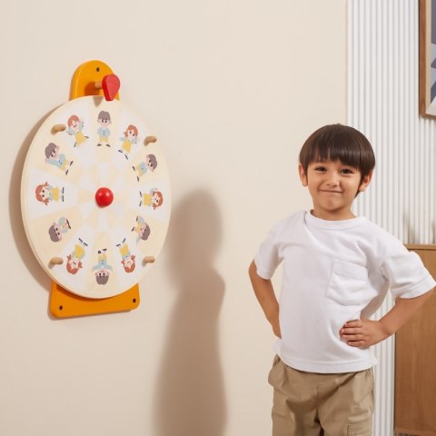 VIGA Tablica Ścienna Koło Pokaż Emocje Certyfikat FSC Montessori 18m+