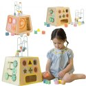 CLASSIC WORLD Drewniana Kostka Edukacyjna Sensoryczna 6w1 18m+