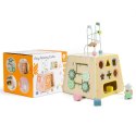 CLASSIC WORLD Drewniana Kostka Edukacyjna Sensoryczna 6w1 18m+