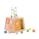 CLASSIC WORLD Drewniana Kostka Edukacyjna Sensoryczna 6w1 18m+
