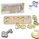 CLASSIC WORLD Drewniana Układanka Montessori Sensoryczna Klucze i Zamki do Dopasowania 18m+