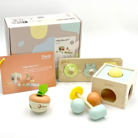 CLASSIC WORLD Pastelowy Zestaw Edukacyjny dla Dzieci Box od 6 do 12 miesiąca 6m+