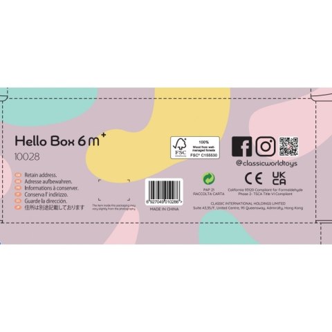 CLASSIC WORLD Pastelowy Zestaw Edukacyjny dla Dzieci Box od 6 do 12 miesiąca 6m+