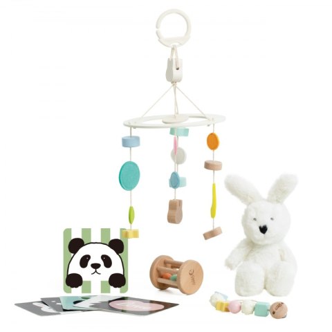 CLASSIC WORLD Pastelowy Zestaw dla Niemowląt Box Pierwsze Zabawki od 0 - 6 miesięcy 0+