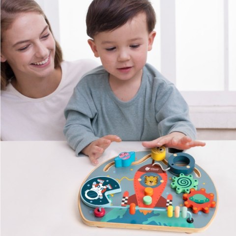 CLASSIC WORLD Tablica Manipulacyjna Wielofunkcyjna 6w1 Rakieta 12m+