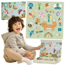 CLASSIC WORLD Układanka Magnetyczna Zwierzęta Tablica Klocki Puzzle Pamięć 66 el. 3+