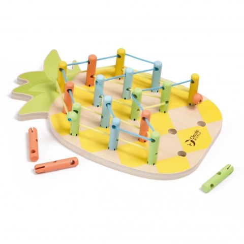 CLASSIC WORLD Wooden Threader Pineapple Pegs 21 pcs. 3+