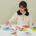 VIGA Drewniana Gra Dopasuj Kolory Pawi Ogon Montessori + Karty 3+