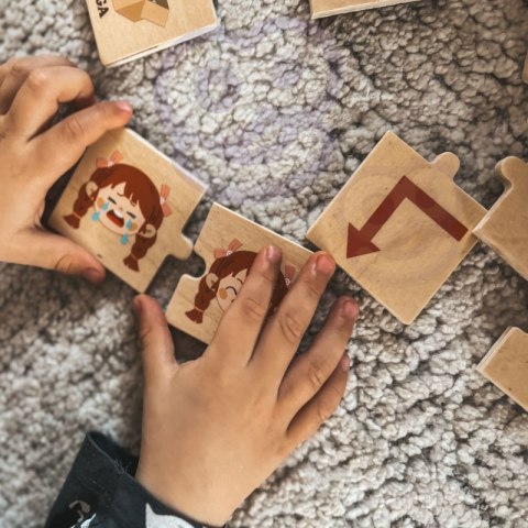 VIGA Drewniana Układanka Puzzle Przeciwieństwa 18m+