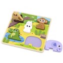 VIGA Drewniana Układanka Puzzle Zwierzątka Las do Dopasowania 18m+