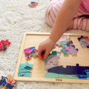 VIGA Drewniane Puzzle Układanka 24 el. Sekrety Morza 2+
