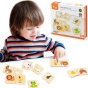 VIGA Drewniane Puzzle Układanka Zwierzątka Małe i Duże 18m+