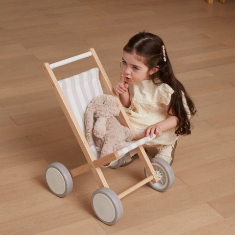VIGA Drewniany Wózek Dla Lalek Spacerówka 18m+