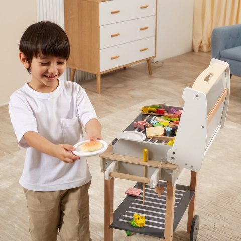 VIGA Duży Drewniany Grill dla Dzieci + 47 Akcesoriów 3+