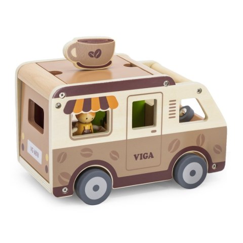 VIGA Food truck Drewniane Auto Kawiarnia Cukiernia 3+
