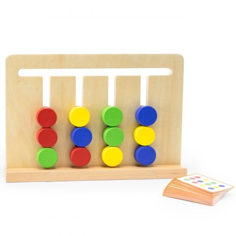 VIGA Gra Logiczna Odwzoruj Kolory i Figury Montessori 3+