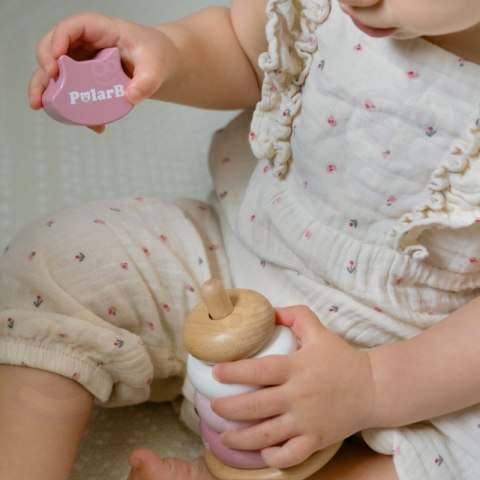 VIGA PolarB Drewniana Piramidka Edukacyjna - Lisek 12m+