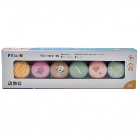 VIGA PolarB Drewniane Ciastka Ciasteczka Cukiernia Zestaw Makaroników 18m+