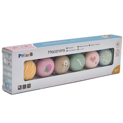 VIGA PolarB Drewniane Ciastka Ciasteczka Cukiernia Zestaw Makaroników 18m+