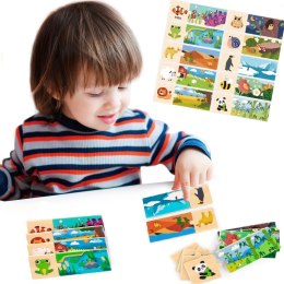 VIGA Puzzle Logiczne ze Zwierzętami Układanka 18m+