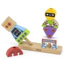 VIGA Układanka Piramidka Roboty + Wzory 8 el. 3+