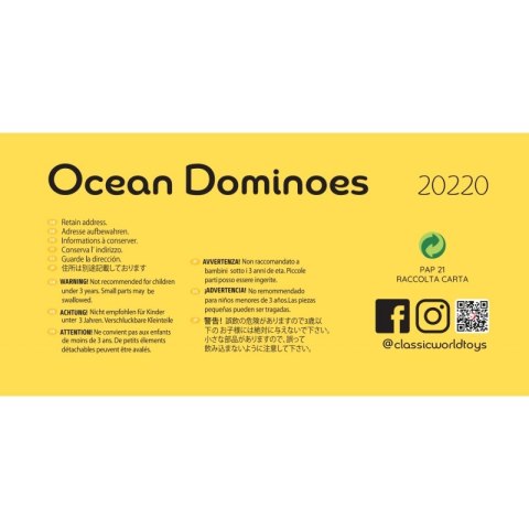 CLASSIC WORLD Drewniane Domino Tor Logiczny Przeszkód Układanka Montessori 100 el. 3+