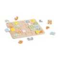 CLASSIC WORLD Drewniane Puzzle Montessori Układanka Nauka Alfabetu Liter Słów 27 el. 2+
