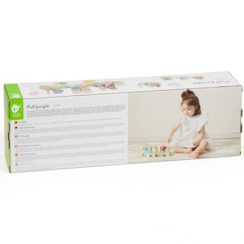 CLASSIC WORLD Montessori Kolejka Gąsienica Drewniana Układanka 12m+