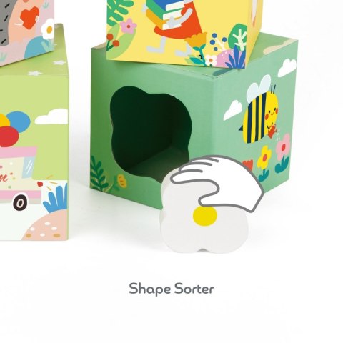 CLASSIC WORLD Układanka Kostki Box Leśna Piramidka 10 el. FSC 18m+