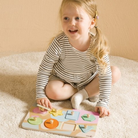 CLASSIC WORLD Układanka Puzzle Klocki Geometryczne 9 el. 18m+