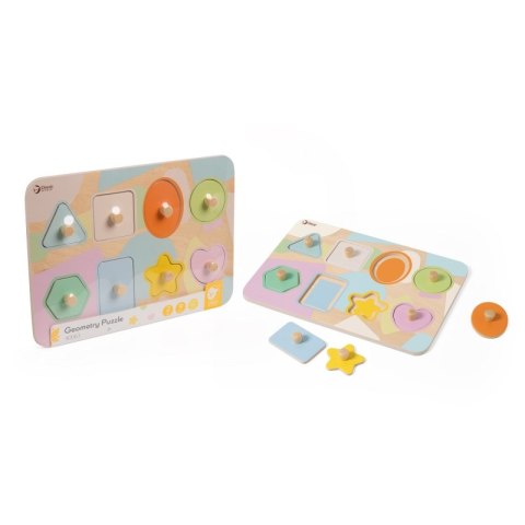 CLASSIC WORLD Układanka Puzzle Klocki Geometryczne 9 el. 18m+