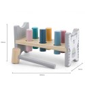 VIGA PolarB Zestaw Drewniana Piramidka + Przebijanka z Młoteczkiem Miś Polarny Montessori 18m+