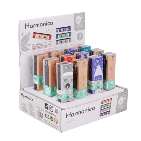 CLASSIC WORLD Drewniana Harmonijka Ustna dla Dzieci 1 szt. 3+