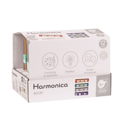 CLASSIC WORLD Drewniana Harmonijka Ustna dla Dzieci 1 szt. 3+