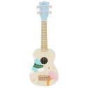 CLASSIC WORLD Drewniane Ukulele Gitara dla Dzieci Niebieskie 3+
