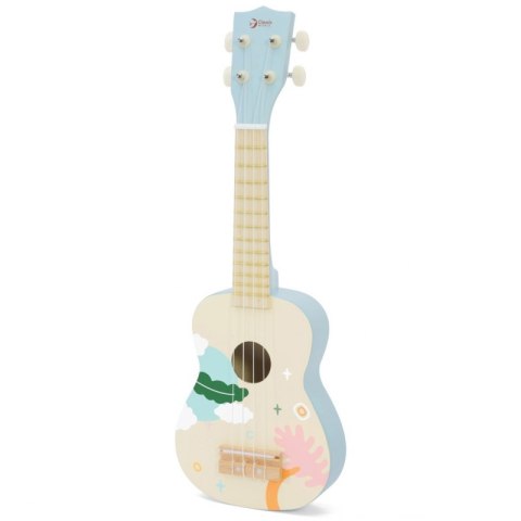 CLASSIC WORLD Drewniane Ukulele Gitara dla Dzieci Niebieskie 3+