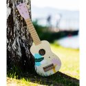 CLASSIC WORLD Drewniane Ukulele Gitara dla Dzieci Różowa 3+
