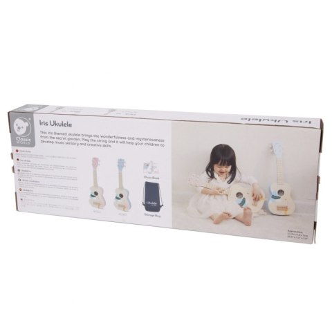 CLASSIC WORLD Drewniane Ukulele Gitara dla Dzieci Różowa 3+