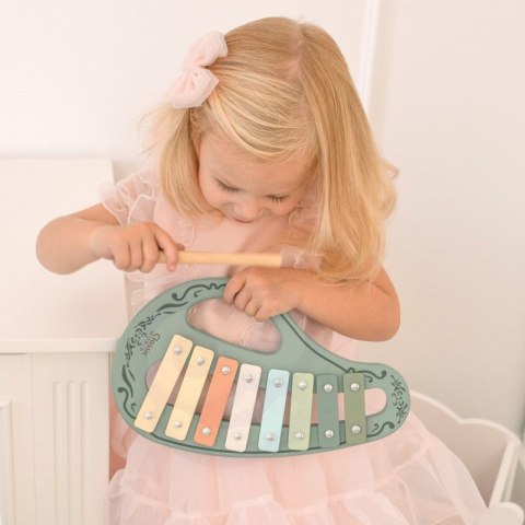 CLASSIC WORLD Drewniany Zestaw Instrumentów Muzycznych Flet Tamburyn Kastaniet Cymbałki 18m+