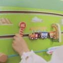 VIGA Drewniana Tablica Sensoryczna-Manipulacyjna EDU Pociąg 3+