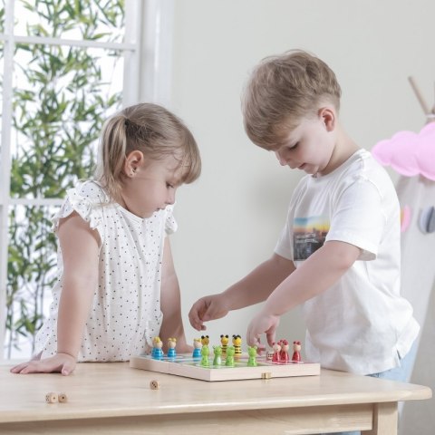 VIGA Drewniana gra Ludo Chińczyk 3+