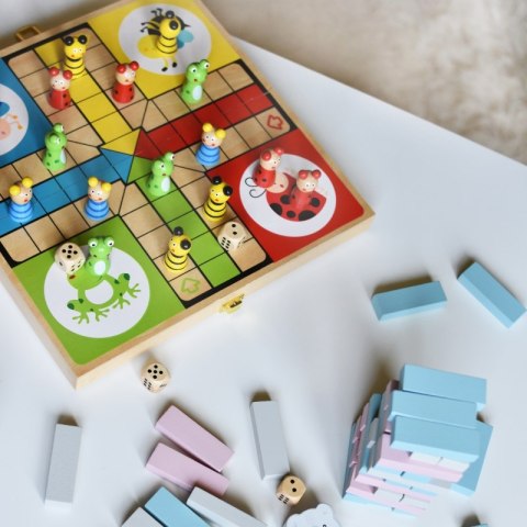 VIGA Drewniana gra Ludo Chińczyk 3+