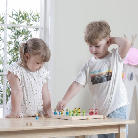 VIGA Drewniana gra Ludo Chińczyk 3+