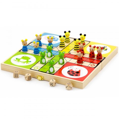 VIGA Drewniana gra Ludo Chińczyk 3+
