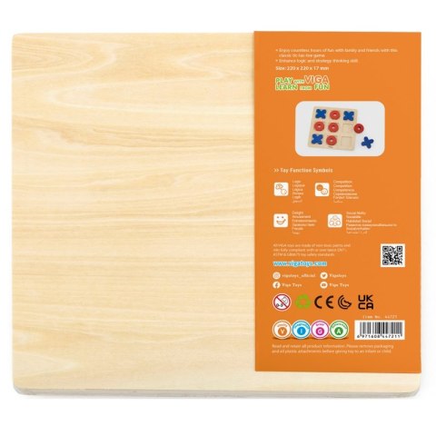 Viga Drewniana Gra Klasyczna Kółko i Krzyżyk 3+