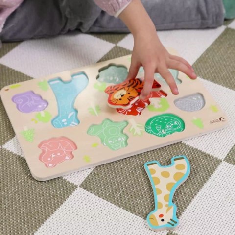 CLASSIC WORLD Drewniana Układanka Dopasuj Zwierzątka 18m+