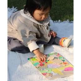 CLASSIC WORLD Drewniana Układanka Dopasuj Zwierzęta Farma 18m+