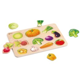 CLASSIC WORLD Drewniana Układanka Montessori Warzyw 3+