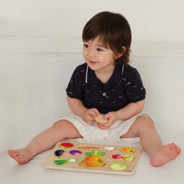 CLASSIC WORLD Drewniana Układanka Montessori Warzyw 3+